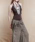 Sequin Halter Tie Top